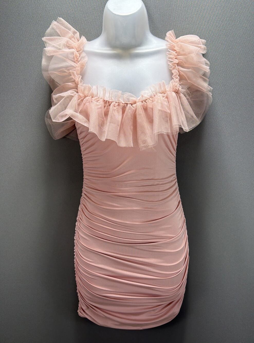 Hello Molly Pink Lace Mini Dress Size XS US 2/ AU 6